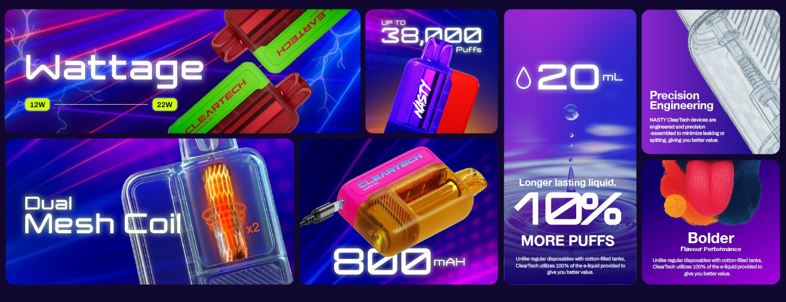 Nasty Cleartech 38000 (38K) Puff Disposable Vape